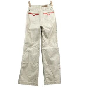 VTG Pentimento Bell Bottom Flare Pants Womens 11 Khaki Academia Western Chic 70s